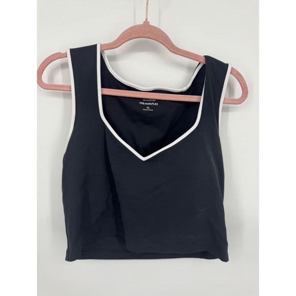 YPB Studio Flex Tops - NWT YPB Studio Flex Portrait Tank Top‎ Women's XL Black Pullover Sports Summer